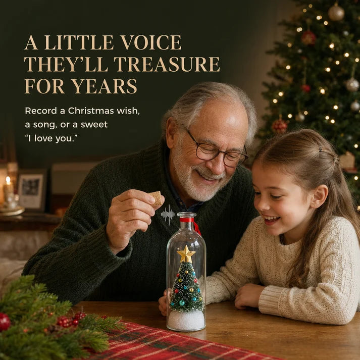 Valeto® - Bring Christmas Memories to Life: Recordable Tree Message in a Bottle